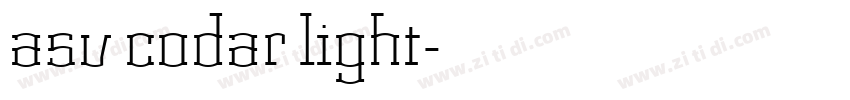 asv codar light字体转换